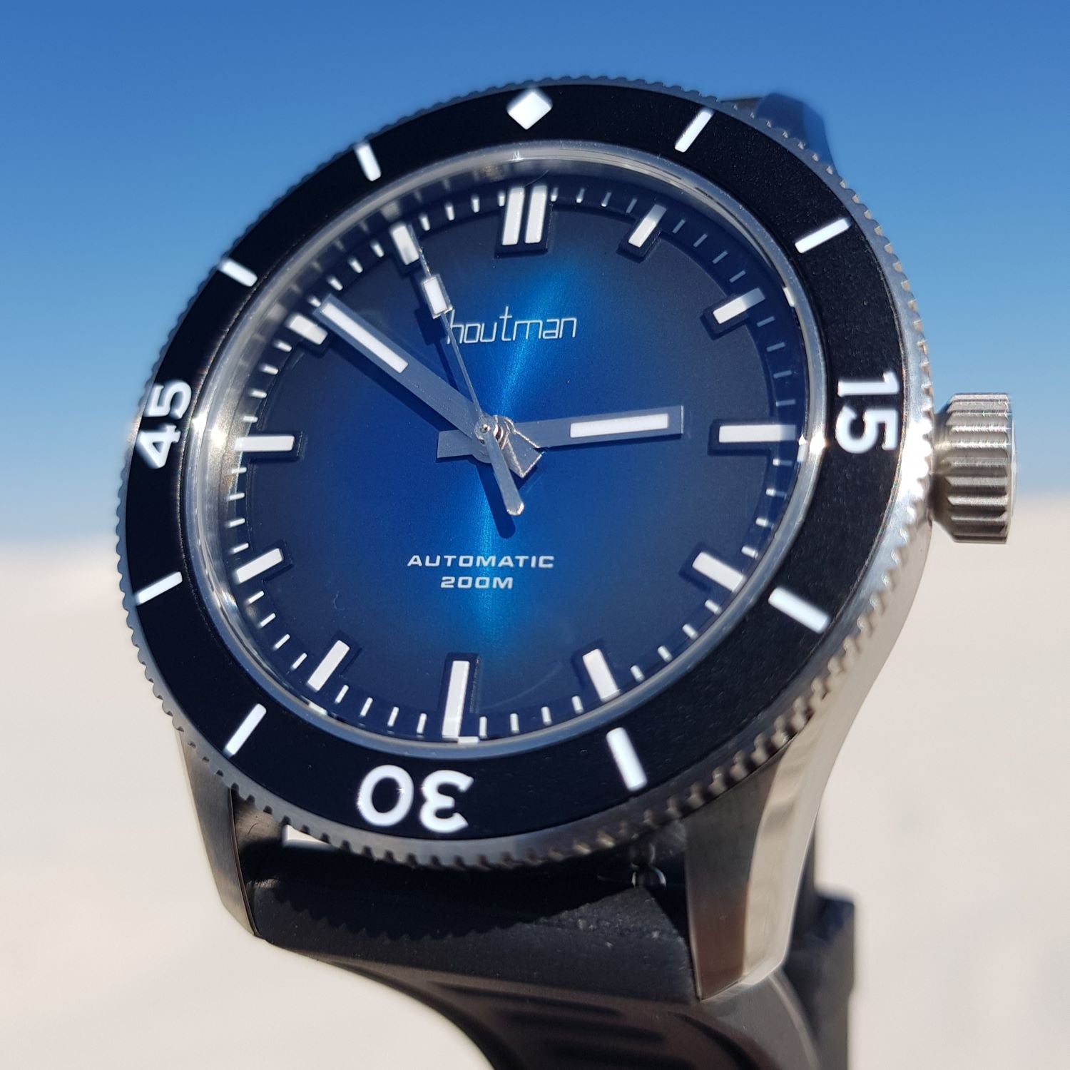 Australian dive watch with blue dial