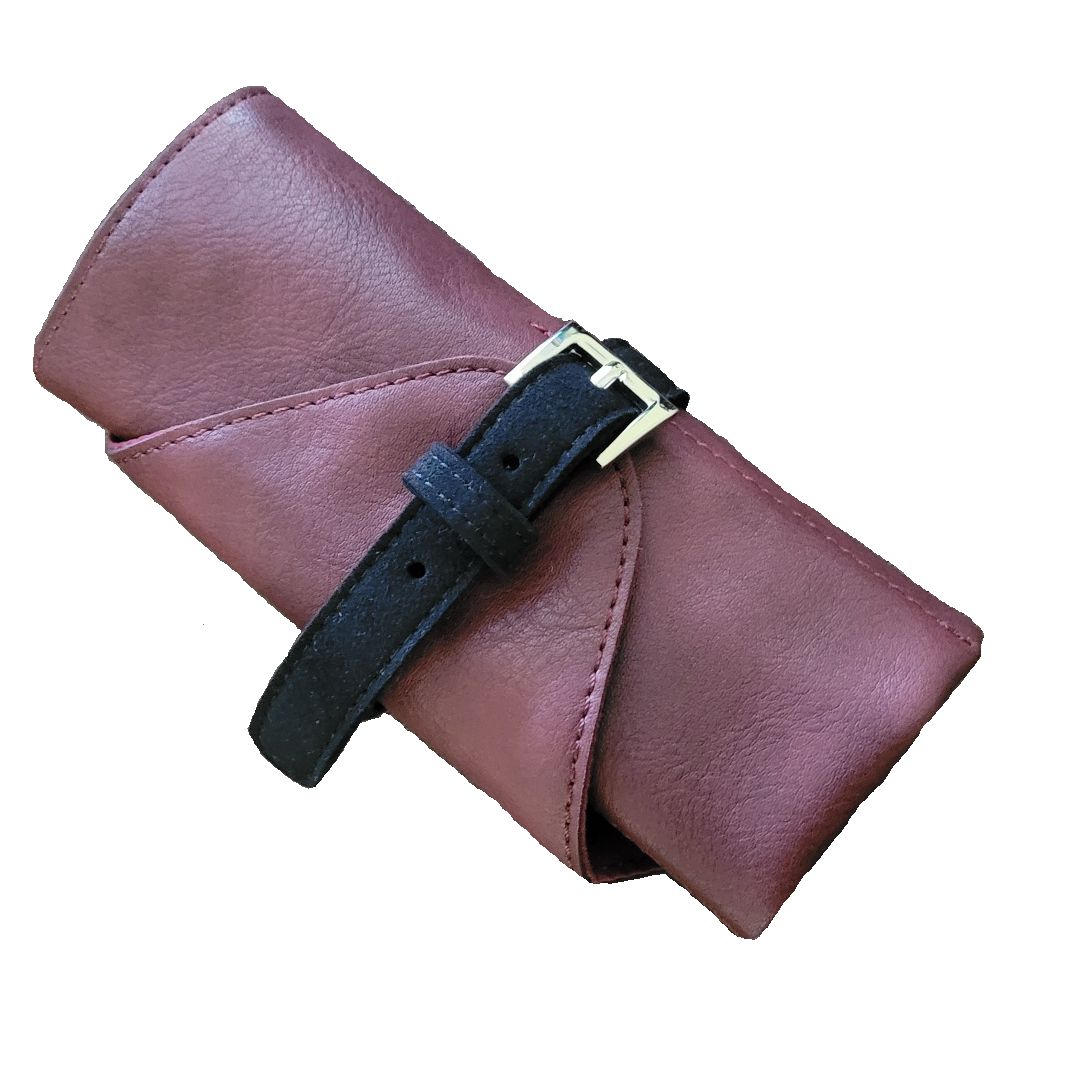 watch travel roll, high quality leather watch roll